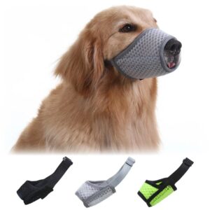 Dog Muzzle Medium Sized Muzzle For Biting And Barking Breathable Mesh Dog Muzzle For Chewing Dog Muzzle With Adjustable Buckle