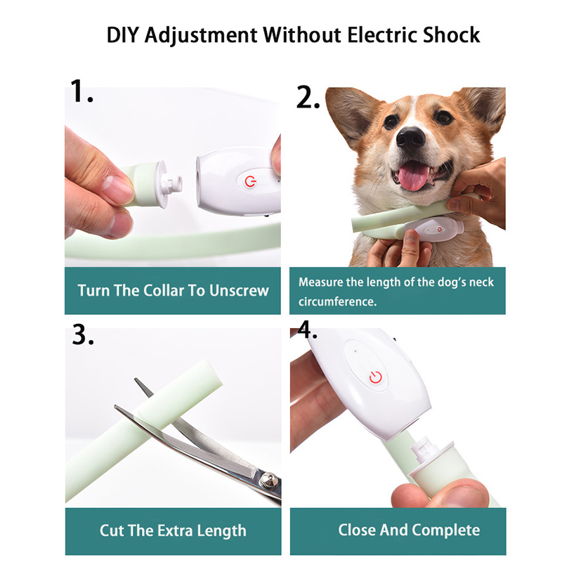 Dog Pet Luminous Led Collar Usb Rechargeable Silicone Collar Luminous Dog Leash Pet Supplies - Image 4