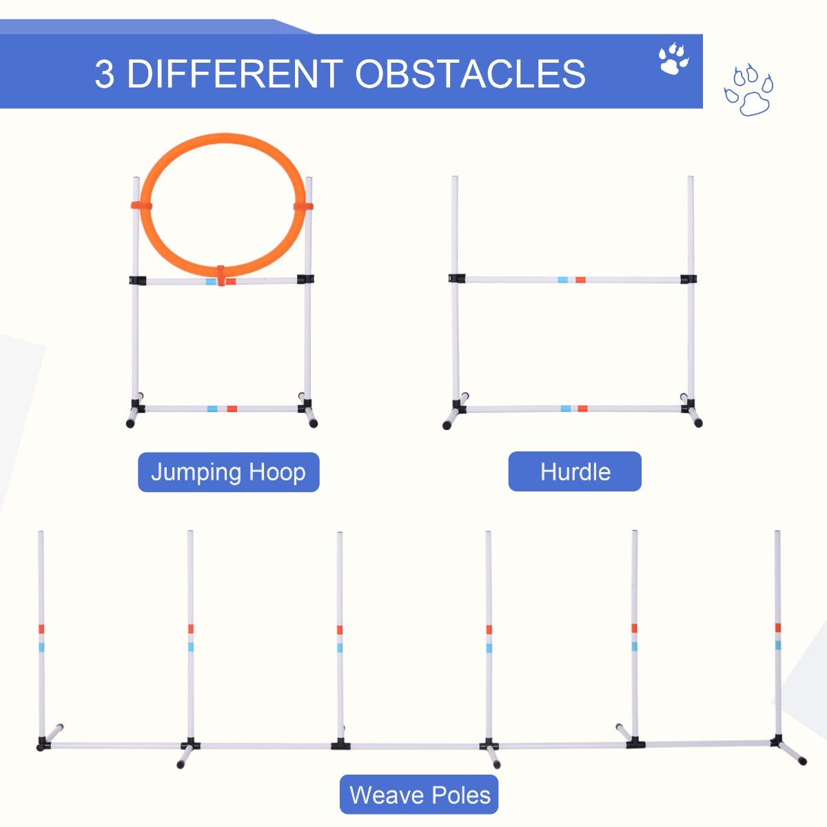 Portable Pet Agility Pet Training Set Dog Obstacle Exercise Adjustable Jump Ring High Jumper w/ Carry Bag - Image 7