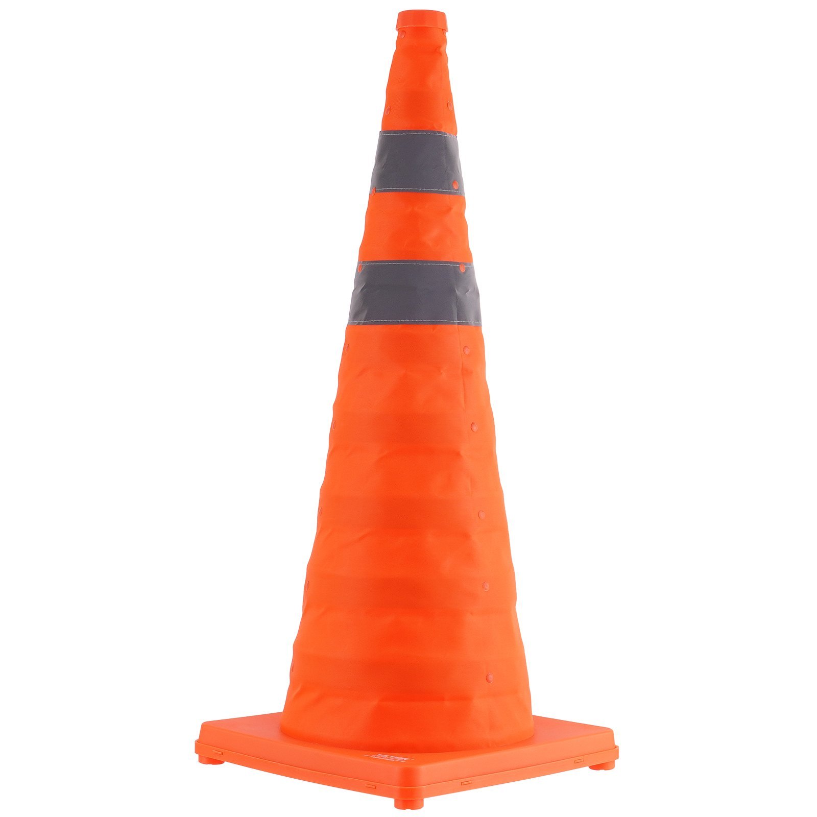 VEVOR Safety Cones, 4 Pack 28 Inch Collapsible Traffic Cones, Construction Cones With Reflective Collars, Wide Base And A Storage Bag, For Traffic Control, Driving Training, Parking Lots - Image 3
