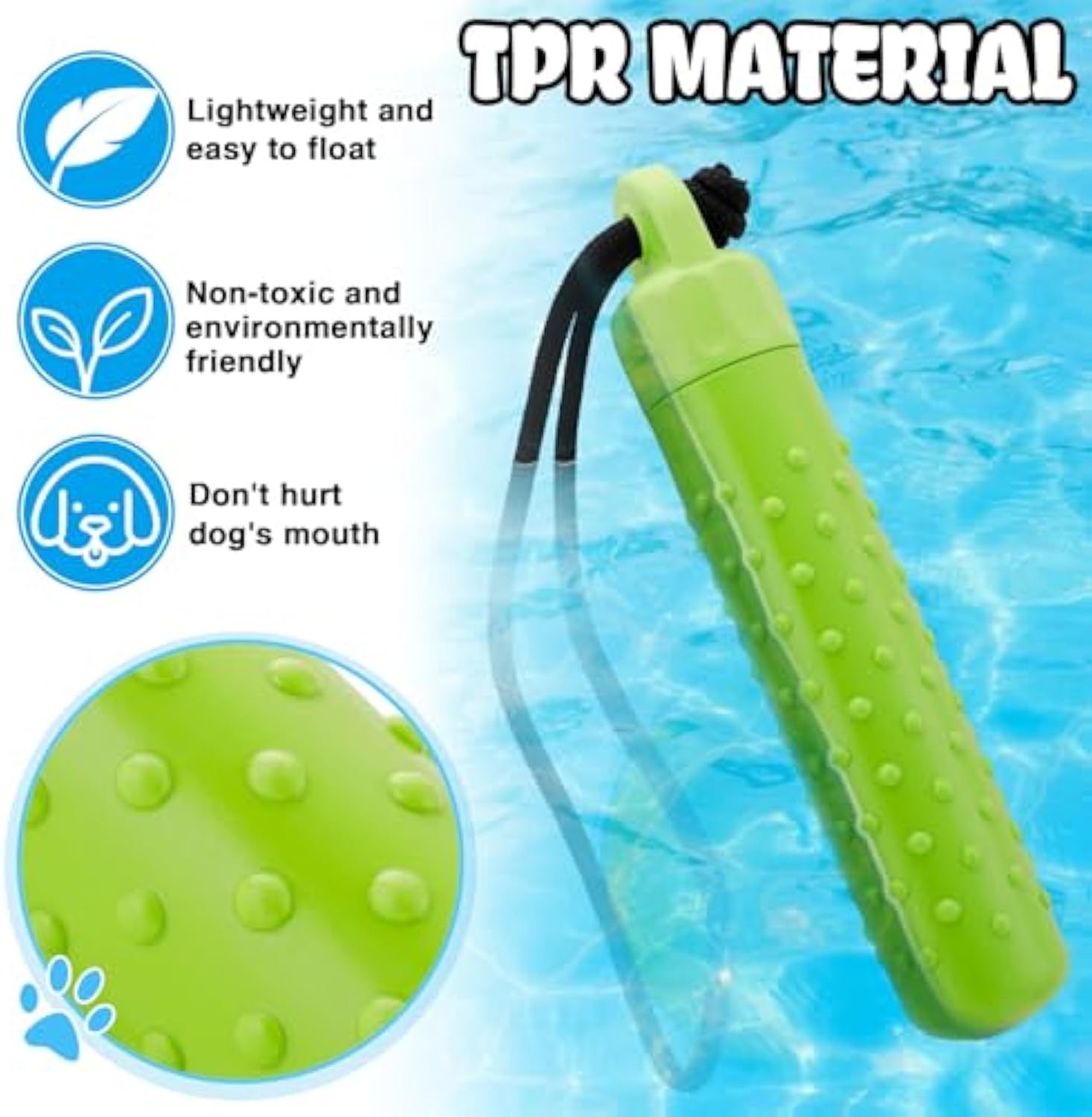 Floating Dog Pool Toys - Interactive Fetching Dog Water Toys For Hiding Food, Lightweight TPR Bumper Toys With Rope For Summer Outdoor Dogs Training Playing - Image 8