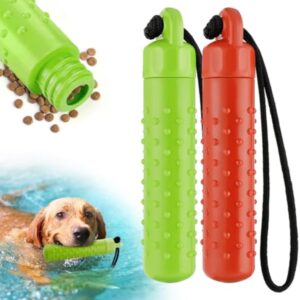 Floating Dog Pool Toys - Interactive Fetching Dog Water Toys For Hiding Food, Lightweight TPR Bumper Toys With Rope For Summer Outdoor Dogs Training Playing