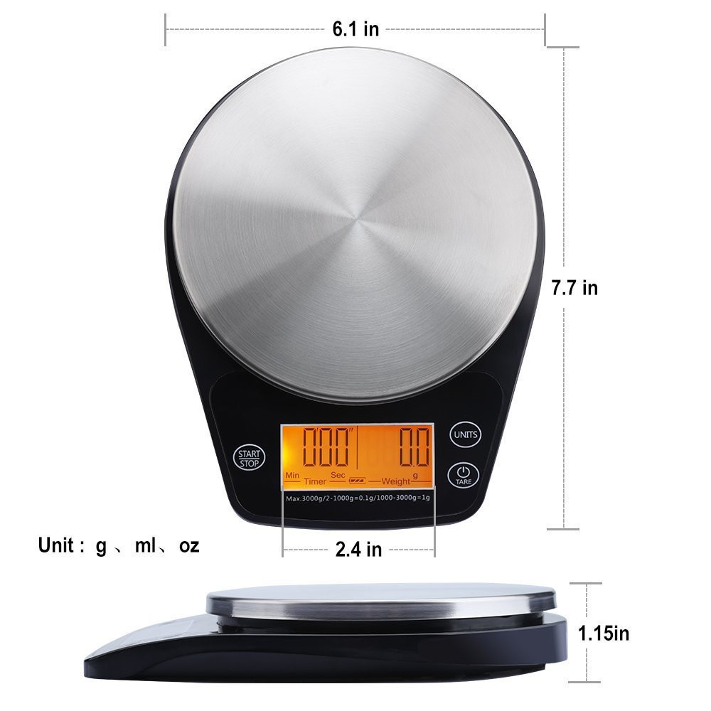 Multifunction LCD Digital Hand Drip Coffee Scale Kitchen Food Scale - Image 3