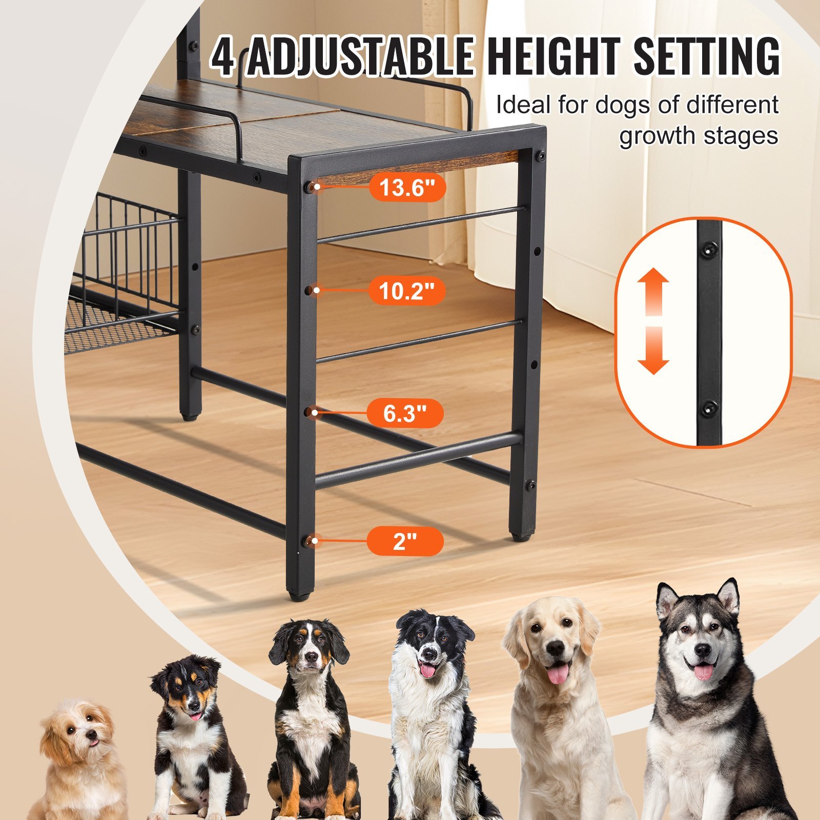 Pet Feeding Station With Storage, Elevated Dog Bowls, Raised Dog Bowl Stand, Dog Food Storage And Feeder Station With Storage Shelves, Pet Toy Storage Organizer, For Large Medium Small Dogs - Image 2
