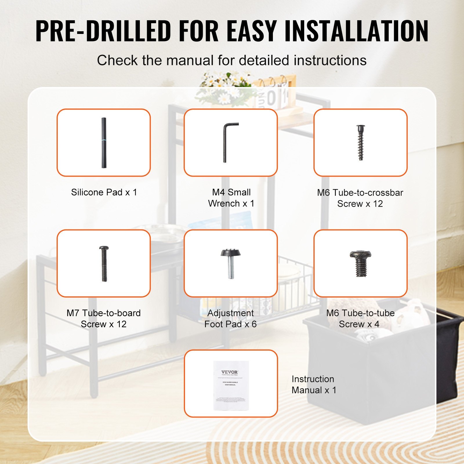 Pet Feeding Station With Storage, Elevated Dog Bowls, Raised Dog Bowl Stand, Dog Food Storage And Feeder Station With Storage Shelves, Pet Toy Storage Organizer, For Large Medium Small Dogs - Image 4